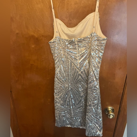 silver sequins homecoming dress - Picture 4 of 5